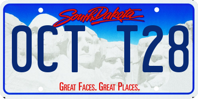 SD license plate 0CTT28