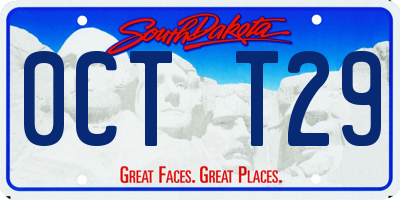 SD license plate 0CTT29