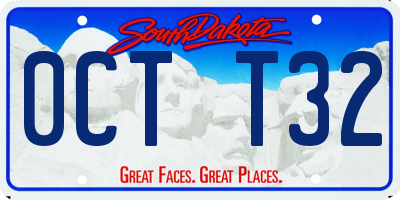 SD license plate 0CTT32