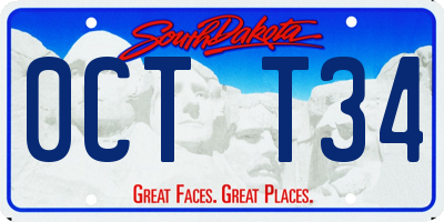 SD license plate 0CTT34