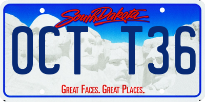 SD license plate 0CTT36