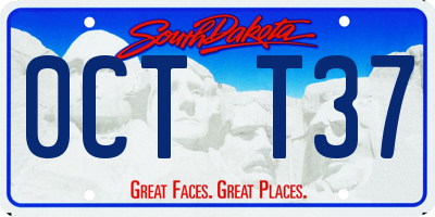 SD license plate 0CTT37