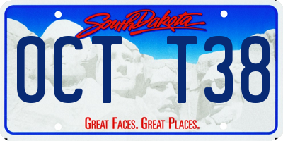 SD license plate 0CTT38
