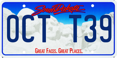 SD license plate 0CTT39