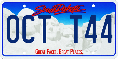 SD license plate 0CTT44