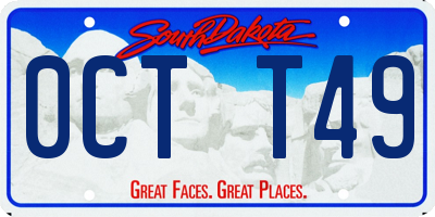 SD license plate 0CTT49