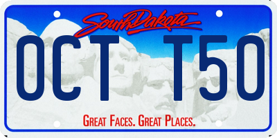 SD license plate 0CTT50