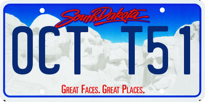SD license plate 0CTT51