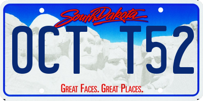 SD license plate 0CTT52
