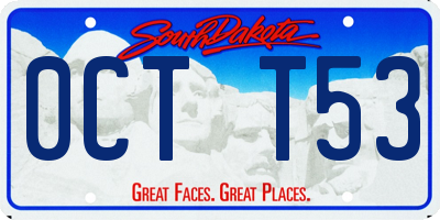 SD license plate 0CTT53