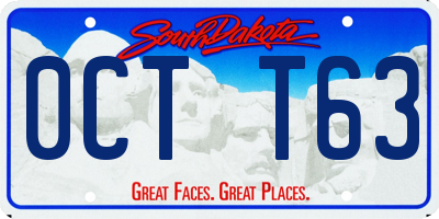 SD license plate 0CTT63