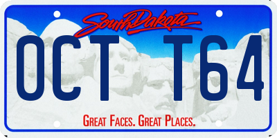 SD license plate 0CTT64