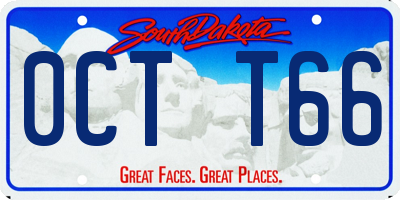 SD license plate 0CTT66