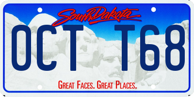 SD license plate 0CTT68