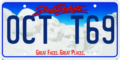 SD license plate 0CTT69