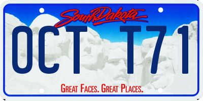 SD license plate 0CTT71