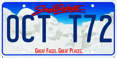 SD license plate 0CTT72