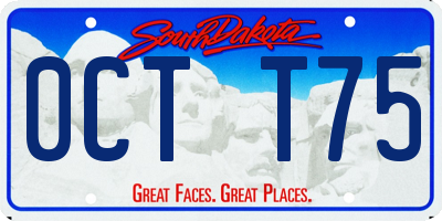 SD license plate 0CTT75