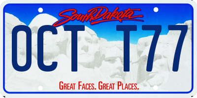 SD license plate 0CTT77