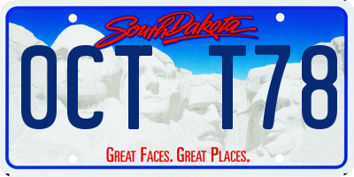 SD license plate 0CTT78