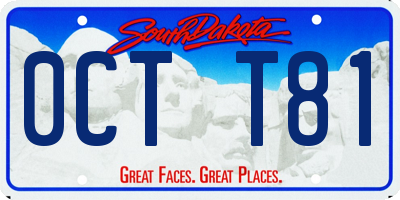 SD license plate 0CTT81