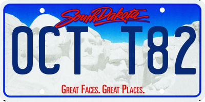 SD license plate 0CTT82