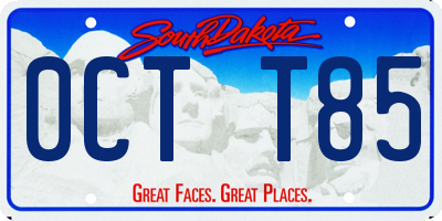SD license plate 0CTT85