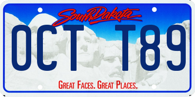 SD license plate 0CTT89