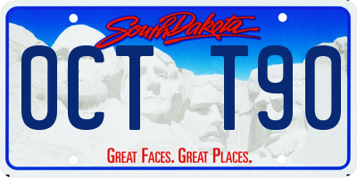 SD license plate 0CTT90