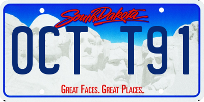 SD license plate 0CTT91