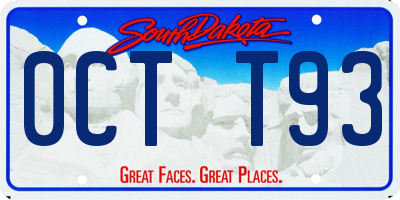 SD license plate 0CTT93