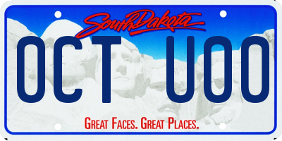 SD license plate 0CTU00