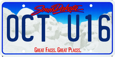 SD license plate 0CTU16