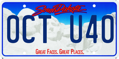SD license plate 0CTU40