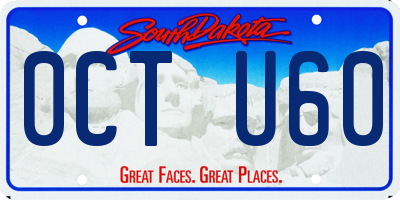 SD license plate 0CTU60