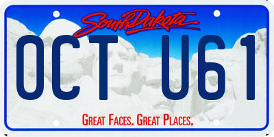 SD license plate 0CTU61
