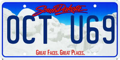 SD license plate 0CTU69