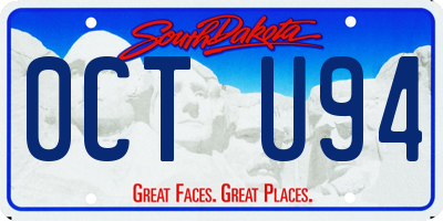 SD license plate 0CTU94