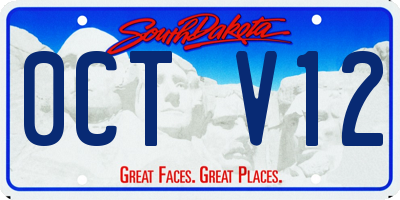 SD license plate 0CTV12