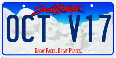 SD license plate 0CTV17