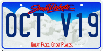 SD license plate 0CTV19
