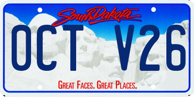 SD license plate 0CTV26