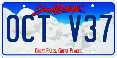 SD license plate 0CTV37