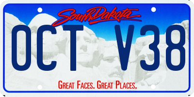 SD license plate 0CTV38