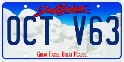 SD license plate 0CTV63
