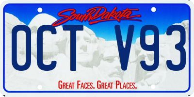 SD license plate 0CTV93