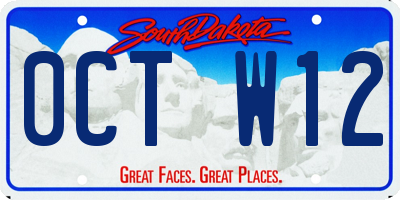 SD license plate 0CTW12