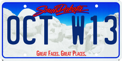 SD license plate 0CTW13