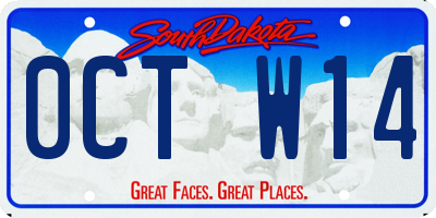 SD license plate 0CTW14