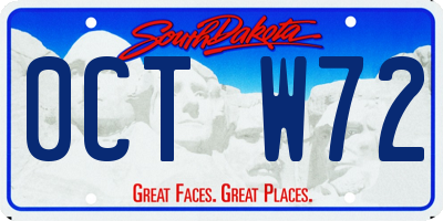 SD license plate 0CTW72